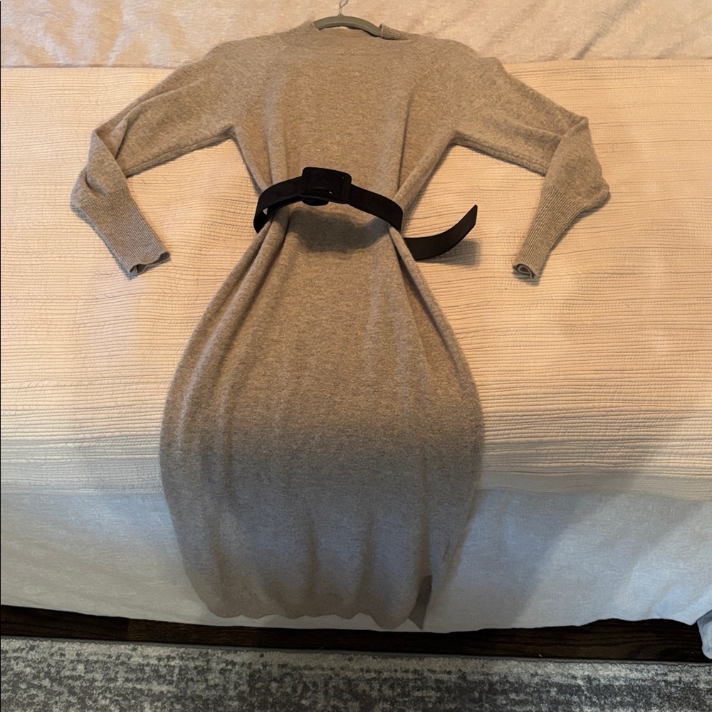 Brodie Cashmere Tan Knit Dress